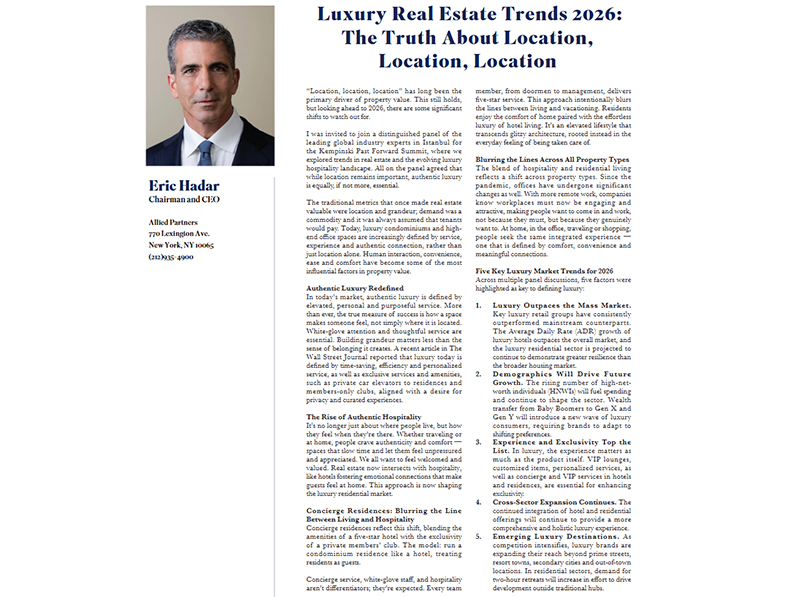 Eric Hadar featured in the Mann Report